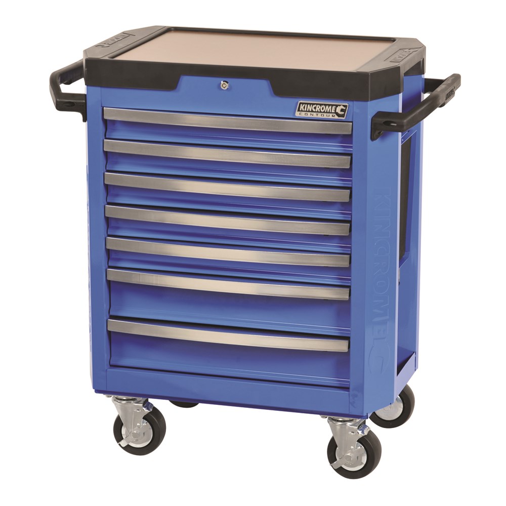 KINCROME TROLLEY 7 DRAWER CONTOUR ELECTRIC BLUE